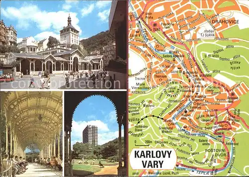 Karlovy Vary Teilansichten Landkarte / Karlovy Vary /