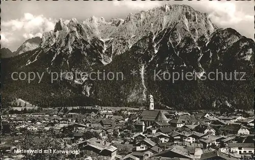 Mittenwald Karwendel Tirol Totalansicht Kat. Schwaz