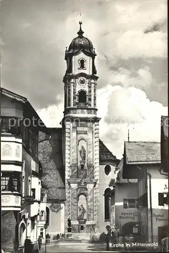 Mittenwald Bayern Kirche Kat. Mittenwald