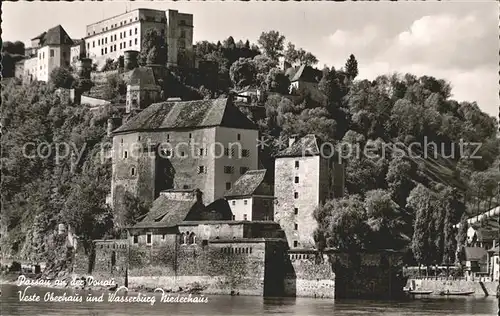 Passau Veste Oberhaus mit Wasserburg Niederhaus Kat. Passau