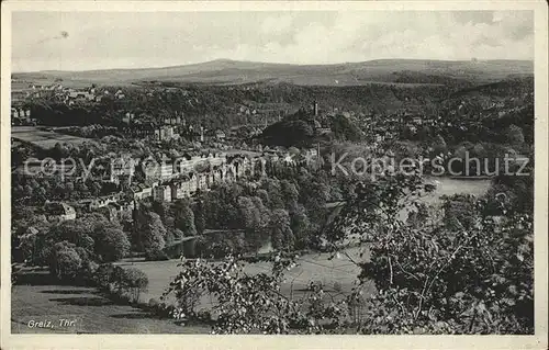 Greiz Thueringen Panorama Kat. Greiz