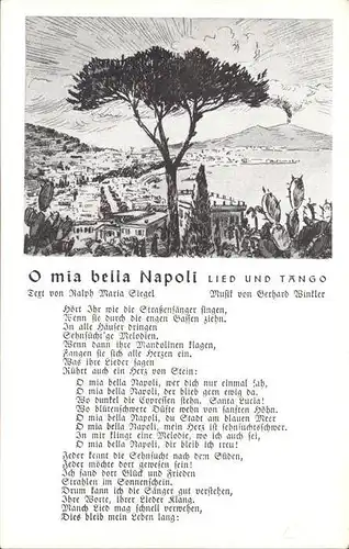 Napoli Neapel Panorama Liedtext Kat. Napoli