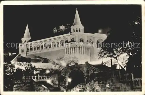 Budapest Fishermans bastion illuminated Kat. Budapest