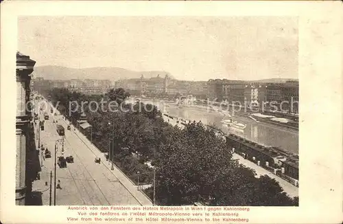 Wien Blick vom Hotel Metropol mit Kahlenberg Kat. Wien