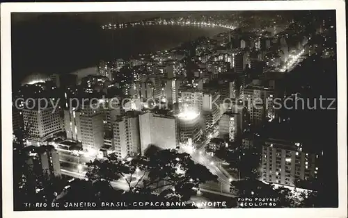 Rio de Janeiro Copacabana a noite Kat. Rio de Janeiro