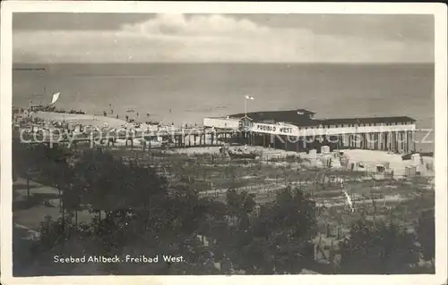 Ahlbeck Ostseebad Freibad West Kat. Heringsdorf Insel Usedom