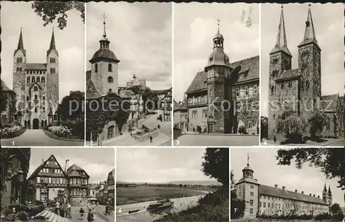 Hoexter Weser Kirche Kloster Nikoleikirche Rathaus Kilianikirche Dechane Weser Schloss Corvey Kat. Hoexter