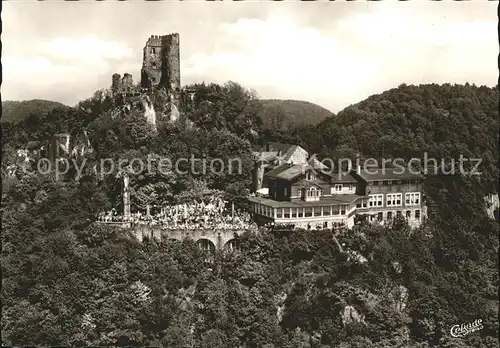 Koenigswinter Hotel Restaurant Drachenfels mit Ruine Drachenfels Fliegeraufnahme / Koenigswinter /Rhein-Sieg-Kreis LKR