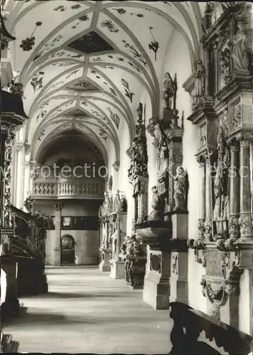 Bamberg St Michaelskirche Seitengang mit Grabmaelern der Bamberger Bischoefe Kat. Bamberg