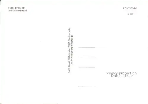 Fischerhude Am Muehlenstreek Kat. Ottersberg
