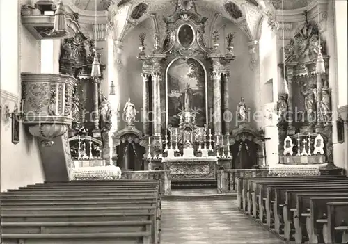 Bad Heilbrunn Pfarrkirche St Kilian Inneres Kat. Bad Heilbrunn