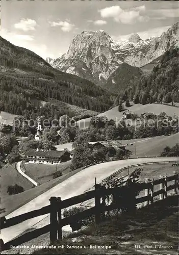 Ramsau Berchtesgaden Deutsche Alpenstrasse mit Reiteralpe Kat. Ramsau b.Berchtesgaden