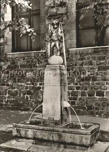 Aachen Fischpueddelchen Brunnen Kat. Aachen