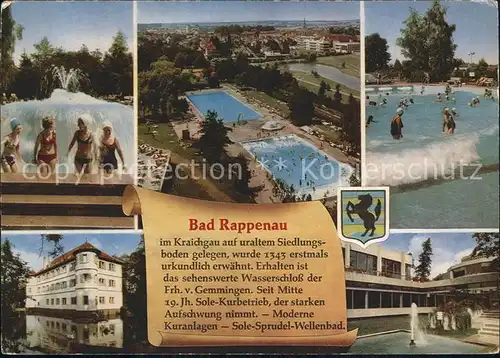 Bad Rappenau Wellenbad Schwimmbaeder Wasserschloss Kurhaus Kat. Bad Rappenau