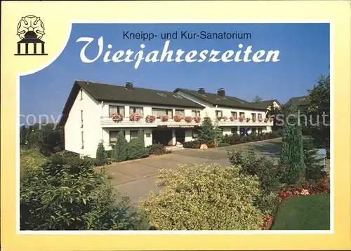 Bad Meinberg Kneipp und Kur Sanatorium Vierjahreszeiten Kat. Horn Bad Meinberg
