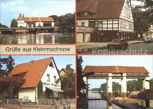 Kleinmachnow Teltowkanal Schleuse Fachwerkhaus Wald Drogerie Kat. Kleinmachnow