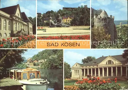 Bad Koesen Badehaus Gradierwerk Rudelsburg Dampferanlegestelle Kurmittelhaus Kat. Bad Koesen