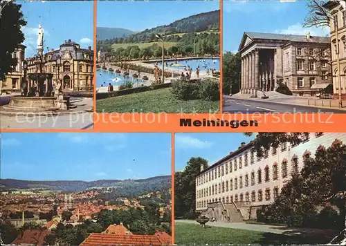 Meiningen Thueringen Heinrichsbrunnen Bad Theater uebersicht Schloss Staatl Museen Kat. Meiningen