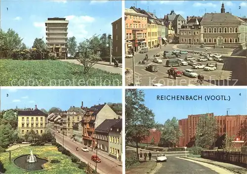Reichenbach Vogtland Wasserturm Marktplatz PdF Ingenieurschule fuer Textiltechnik Kat. Reichenbach