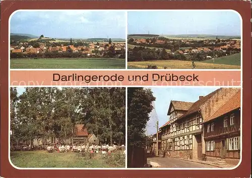 Darlingerode mit Druebeck Panorama OT Ohrenfeld Konstum Waldgaststaette Gemeindekrug Kat. Darlingerode
