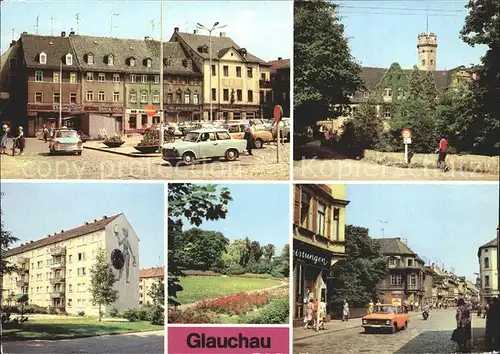 Glauchau Markt Schloss Forderglauchau Strasse der Jugend Rosarium Dr Friedrich Str Kat. Glauchau