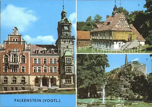 Falkenstein Vogtland Rathaus Erholungsheim Hanneloh Schlossfelsen Kat. Falkenstein Vogtland