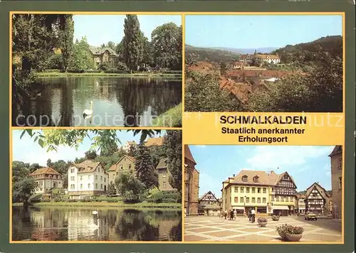 Schmalkalden Schloss Wilhelmsburg Schwanenteich Am Altmarkt Kat. Schmalkalden