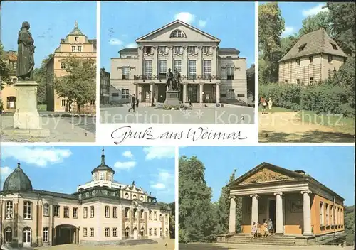 Weimar Thueringen Herder Denkmal Dt Nationaltheater Goethes Gartenhaus Schloss Belvedere Roemisches Haus Kat. Weimar