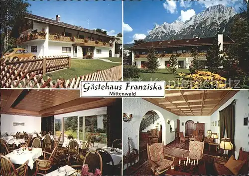 Mittenwald Bayern Gaestehaus Franziska Kat. Mittenwald