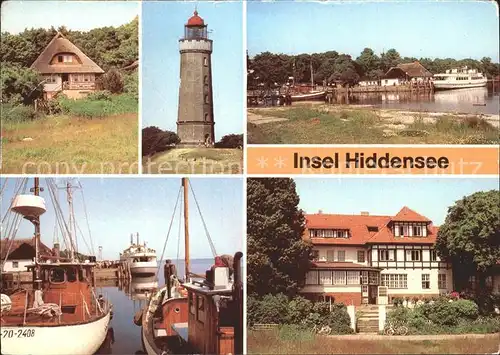 Insel Hiddensee Kloster Fischerhaus Hafen Leuchtturm Restaurant Dornbusch Kat. Insel Hiddensee