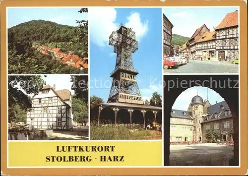 Stolberg Harz Rittergasse Josepskreuz Markt Schloss Kat. Stolberg Harz