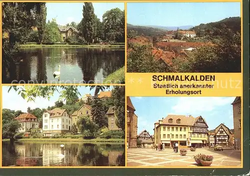 Schmalkalden Schloss Wilhelmsburg Altmarkt Teich Kat. Schmalkalden