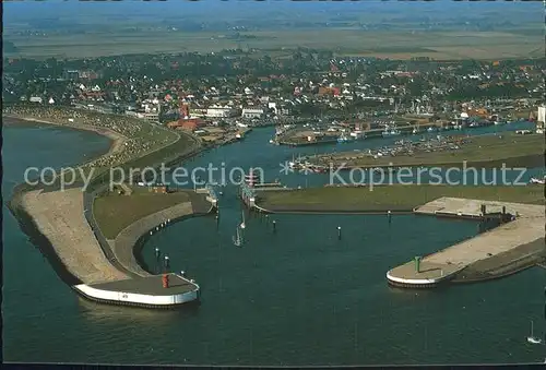 Buesum Nordseebad Hafeneinfahrt Fliegeraufnahme Kat. Buesum