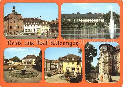 Bad Salzungen Kurhaus am Burgsee Goethepark Theater Haunscher Hof Kat. Bad Salzungen