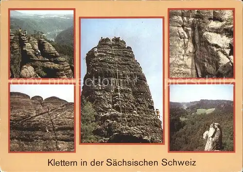 Bad Schandau Klettern in der Saechsischen Schweiz Kat. Bad Schandau