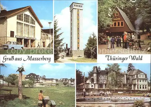 Masserberg Hotel Thueringer Wald Rennsteigwarte Werraquellengebaeude Kurhaus Kat. Masserberg