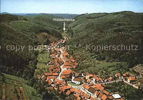 Bad Sachsa Harz Fliegeraufnahme Waldschaenke Steinatal Pension Kat. Bad Sachsa