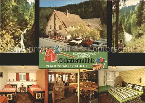 Goeschweiler Gasthaus Schattenmuehle in Wutachschlucht Kat. Loeffingen