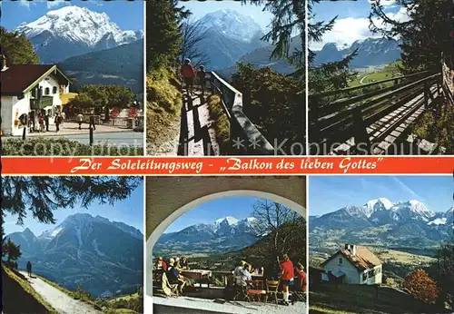 Berchtesgaden Soleletungsweg Balkom des lieben Gottes Kat. Berchtesgaden