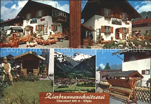 Oberstdorf Zierbrunnenschnitzerei  Kat. Oberstdorf