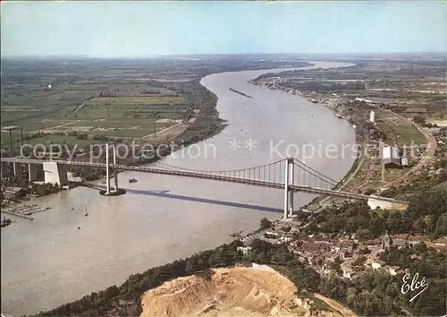 Bordeaux Fliegeraufnahme Pont Suspendu sur la Garonne Kat. Bordeaux