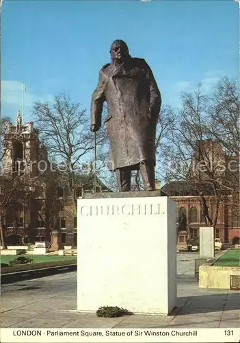 London Parliament Square Statue of Winston Churchill Kat. City of London