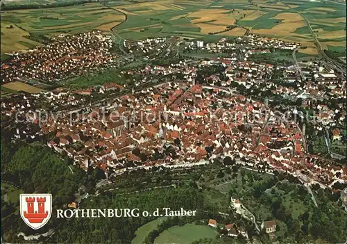 Rothenburg Tauber Fliegeraufnahme Kat. Rothenburg ob der Tauber
