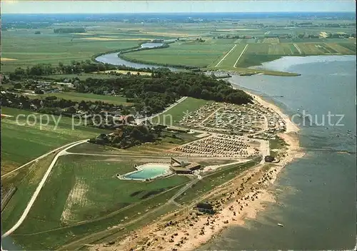 Dangast Fliegeraufnahme Camping Strand Kat. Varel