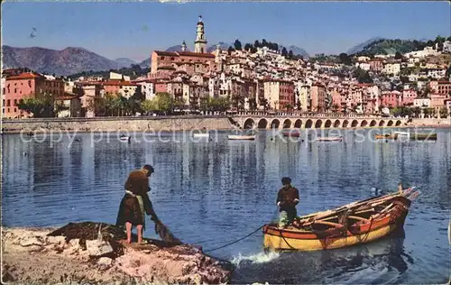 Menton Alpes Maritimes Stadtansicht Kat. Menton