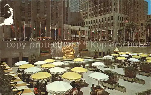 New York City Lower Plaza at Rockefeller Center