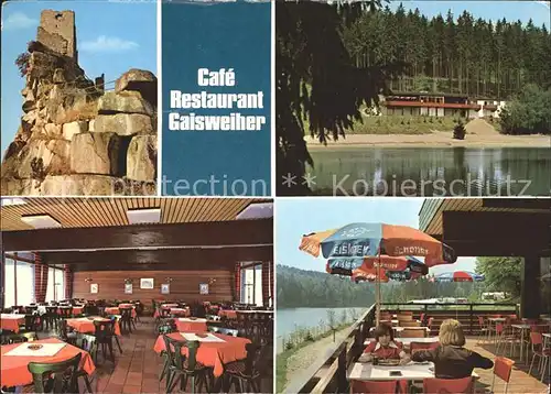 Flossenbuerg Cafe Restaurant Gaisweiher Kat. Flossenbuerg