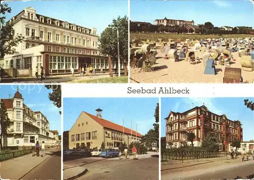 Ahlbeck Ostseebad Strand Ostseehotel Erholungsheime Kat. Heringsdorf Insel Usedom