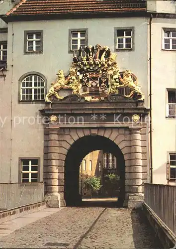 Torgau Schlosseingang mit Wappen Kat. Torgau