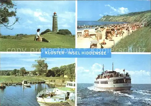 Kloster Hiddensee Leuchtturm Strand  Kat. Insel Hiddensee